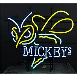 Neon Sign:  "Mickeys"  Neon Hornet Sign