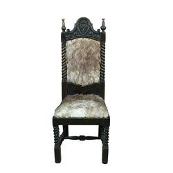 Barley Twist Chair with Longhorn Steer 