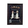 Image 1 : "Omar Cigarettes"  cardboard sign in or