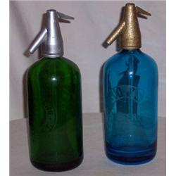 Lot of 2 Seltzer Bottles marked...