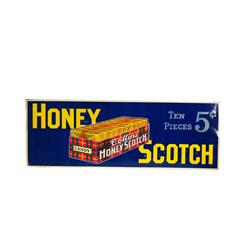 Honeyscotch Candy Sign  Embossed Tin   