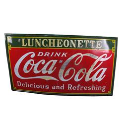 Coca Cola Porcelain Outdoor Sign 54 x 9