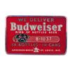 Image 1 : "Budweiser"  Delivery Sign  Reverse Gla