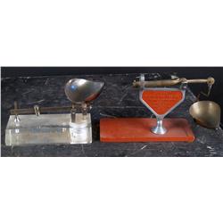 Lot of 2 very small Balance Scales   (O