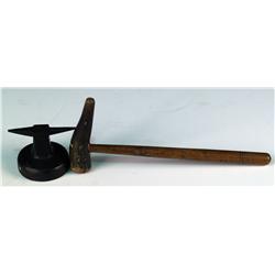 19th Century Jewelers' Horn Hammer & An