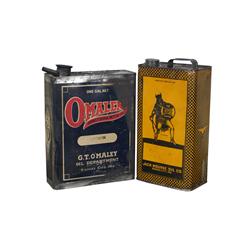 Lot of 2 Oil Co. 1 gal cans: Jack Nours
