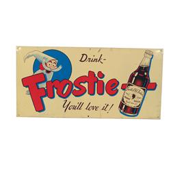 "Frostie Root Beer"  tin sign  12 x 23 