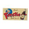 Image 1 : "Frostie Root Beer"  tin sign  12 x 23 