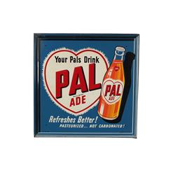"Pal-Ade" Soda  tin self-framed sign  1