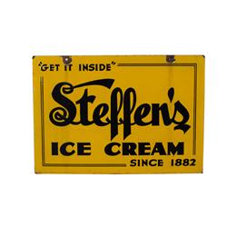 Steffen's Ice Cream"  2-sided porcelain