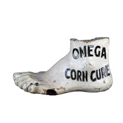 "Omega"  Corn Cure Oversized Advertisin