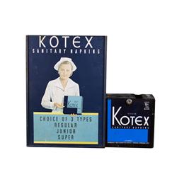 1940's Kotex Dispenser and Tin Sign
