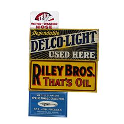 Lot of 4 Tin Advertising Signs: