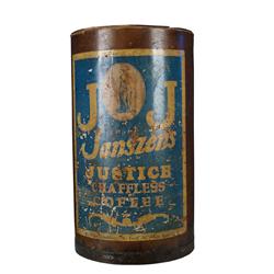 "J&J Janszens"  Coffee Bin w lid