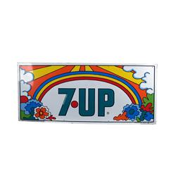 1972 Peter Max Art  7-up Tin Sign w Rai