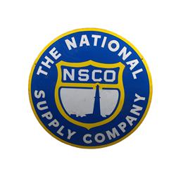 Round Porcelain Sign: National Supply C