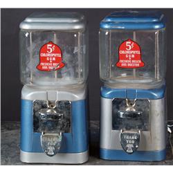 Lot of 2, National 5 cent Gumball Machi