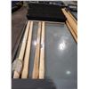 Image 1 : LOT OF ASSORTED BROOM HANDLES, BROOM HEADS, AND SLEDGE HAMMER HANDLES