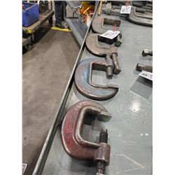 4 ASSORTED SIZE C-CLAMPS