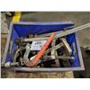 Image 1 : BIN OF ASSORTED CLAMPS, AND MORE