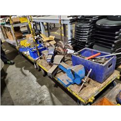 YELLOW 48" X 30" MOBILE CART WITH HANDLES