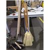 Image 1 : LOT OF ASSORTED BROOMS, AND SHOVEL