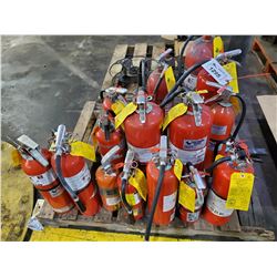 PALLET OF ASSORTED FIRE EXTINGUISHERS (NEED YEARLY REINSPECTION