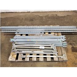 PALLET OF SHELVING UPRIGHTS, AND CROSS BRACES