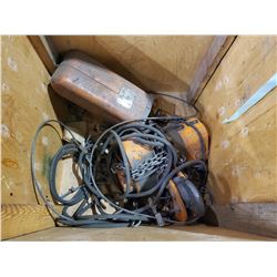 CRATE OF CRANE PARTS