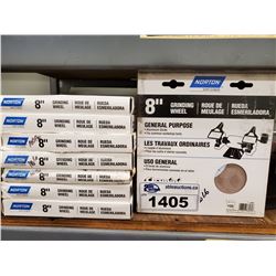 8 BOXES OF ASSORTED GRIT NORTON 8" GRINDING WHEELS
