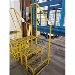 YELLOW 3 STEP METAL MACHINIST STAIRS