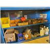 Image 2 : BLUE METAL 2 DOOR CABINET, 36" X 12"W X 21"H