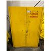 Image 1 : YELLOW 2 DOOR ZENITH FLAMMABLE LIQUIDS 3 TIER STORAGE CABINET 43"L X 18"W X 65"H