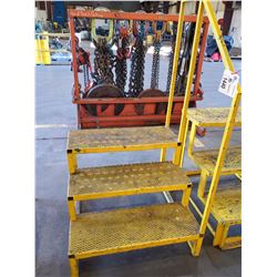 YELLOW 3 STEP METAL MACHINIST STAIRS