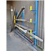 Image 1 : 3 PIECE METAL OR WOOD STOCK RACK WITH ASSORTED METAL AND TIMBERS