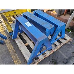 3 BLUE HEAVY DUTY METAL SAW HORSES