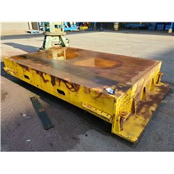 YELLOW HEAVY DUTY RAIL CART 120"L 83"W X 23"H