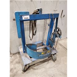 BLUE MORSE MOBILE BARREL DUMPER *CANNOT REMOVE UNTIL FEB 26TH*