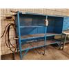 Image 1 : BLUE 3 TIER METAL SHELF UNIT 85"L X 26"W X 68"H