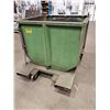 Image 1 : LARGER GREEN MOBILE DUMPING HOPPER WITH NO LID  52"L X 52"W X 47'H