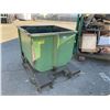 Image 1 : LARGER GREEN MOBILE DUMPING HOPPER WITH NO LID  52"L X 52"W X 47'H
