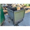 Image 2 : LARGER GREEN MOBILE DUMPING HOPPER WITH NO LID  52"L X 52"W X 47'H
