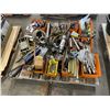 Image 1 : PALLET OF HARDWARE, TOOLING, REBAR, BEARINGS, GREASE GUNS, AND MORE