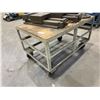 Image 1 : STEEL 3 TIER GREEN UTILITY WORK CART
