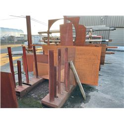 RACK OF ASSORTED SIZED MILD STEEL PLATE ( REQUIRES CRANE TRUCK & PLATE LIFTER )