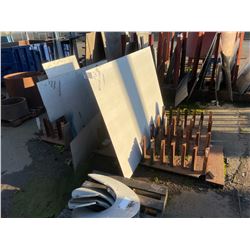 RACK OF ASSORTED SIZED STAINLESS STEEL 304 PLATE ( REQUIRES CRANE TRUCK & PLATE LIFTER )