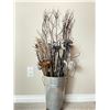Image 1 : Bucket with Decorative Branches