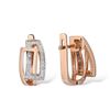 Image 3 : A 14KT ROSE GOLD AND DIAMONDS EARRING.