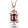Image 1 : A 18KT ROSE GOLD AND TOURMALINE & DIAMONDS PENDANT.