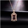 Image 2 : A 18KT ROSE GOLD AND TOURMALINE & DIAMONDS PENDANT.